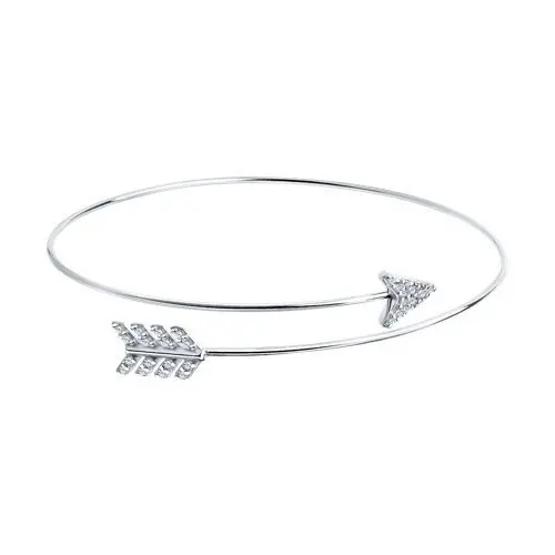 Браслет жесткий из серебра