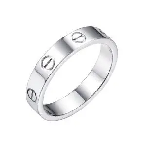 Кольцо декоративное из серебра вид 1