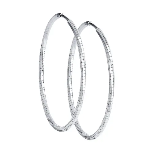 Серьги конго из серебра