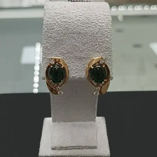 Серьги с английским замком из красного золота