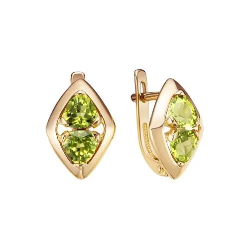 Серьги с английским замком из красного золота