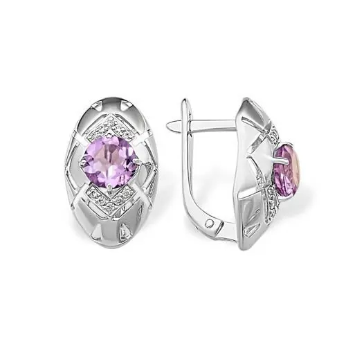 Серьги с английским замком из серебра