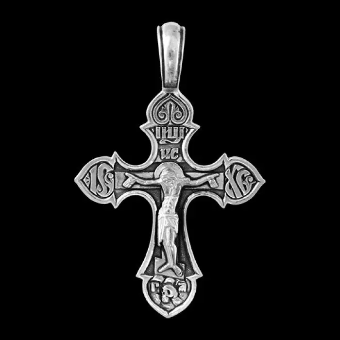 Подвеска крест из серебра