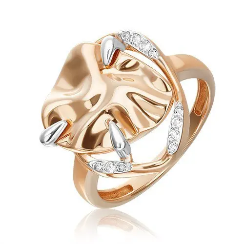 Кольцо декоративное из красного золота