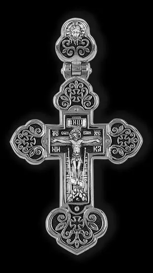 Подвеска крест из серебра