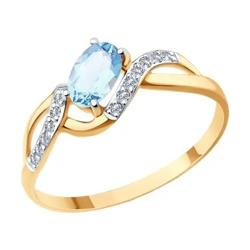 Кольцо декоративное из красного золота