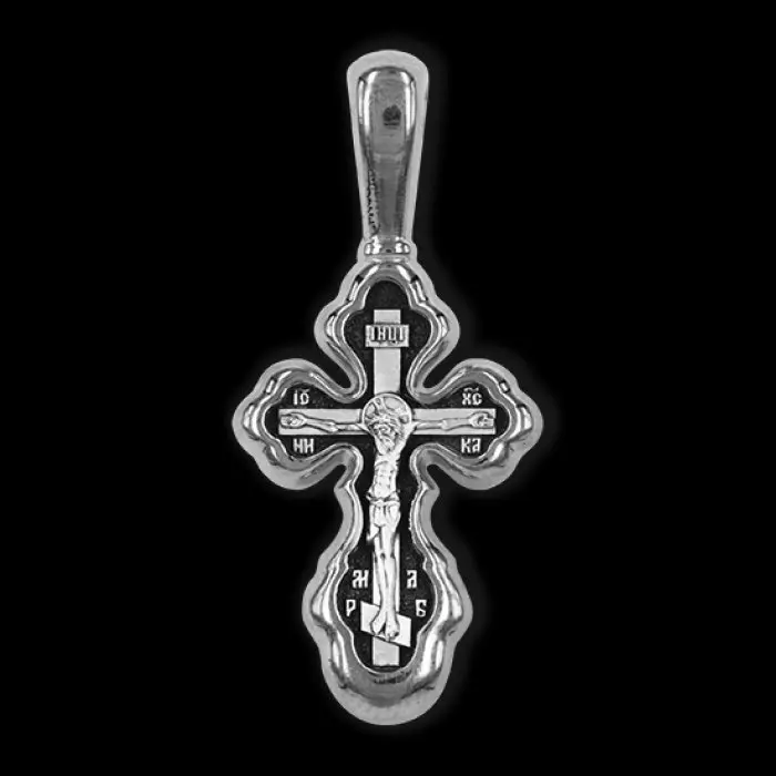 Подвеска крест из серебра