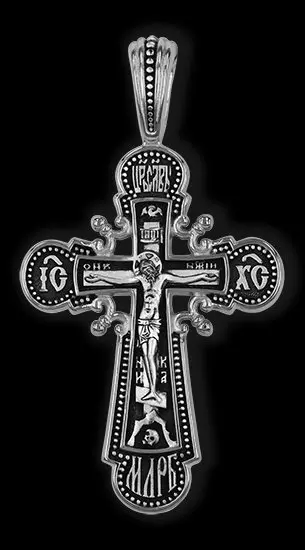 Подвеска крест из серебра