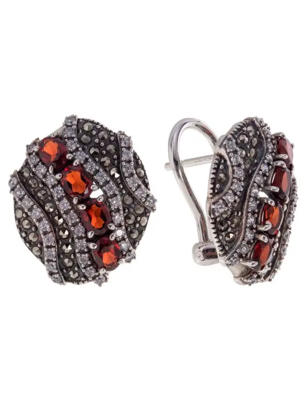 Серьги с английским замком из серебра