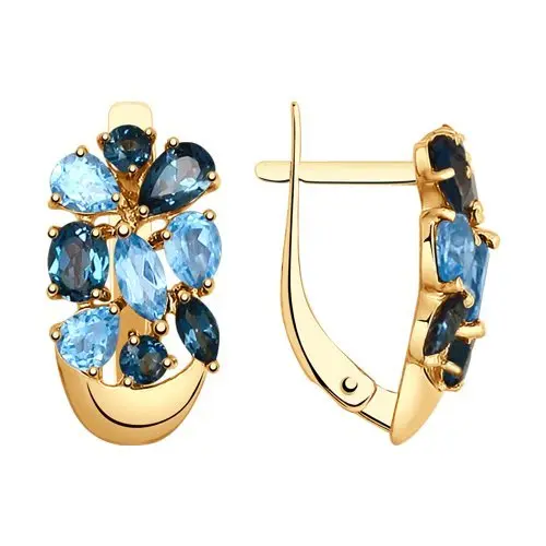 Серьги с английским замком из красного золота