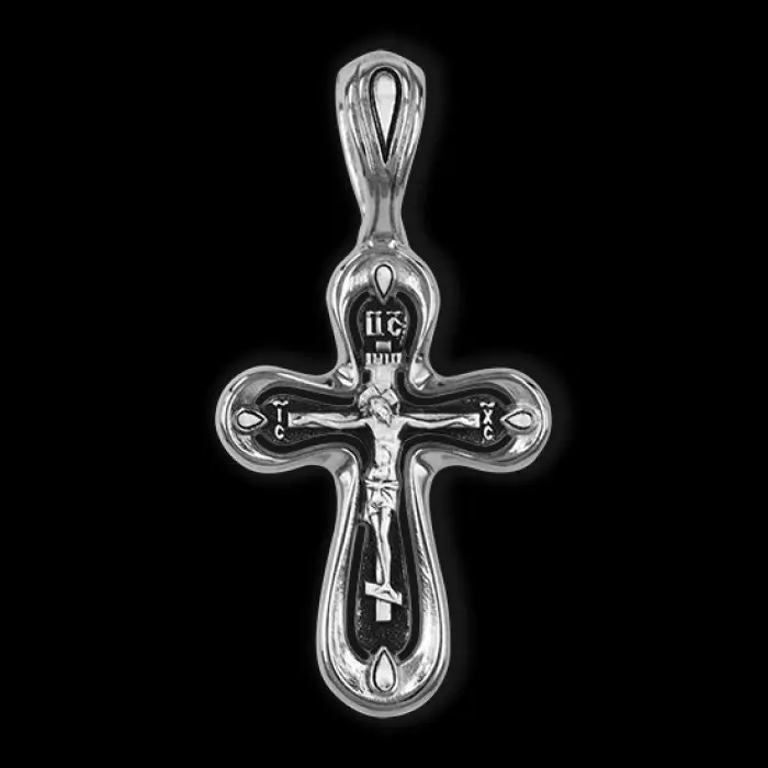 Подвеска крест из серебра