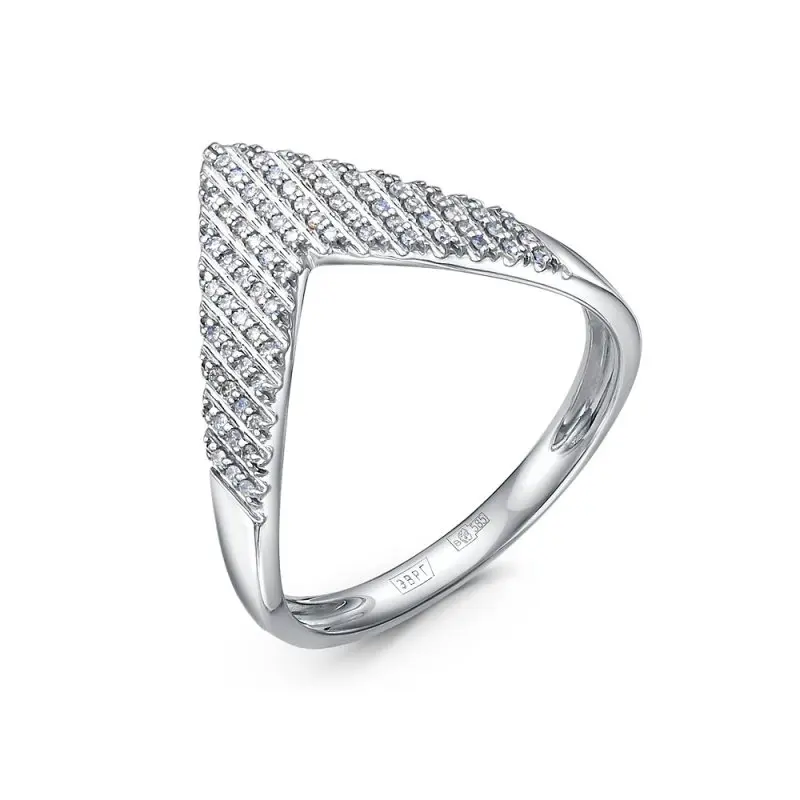 Кольцо декоративное из белого золота