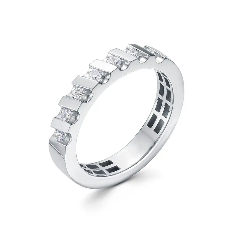 Кольцо декоративное из белого золота