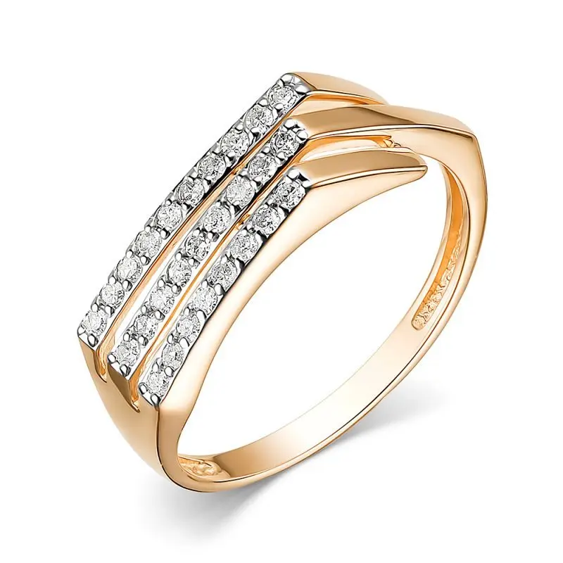 Кольцо декоративное из комбинированного золота