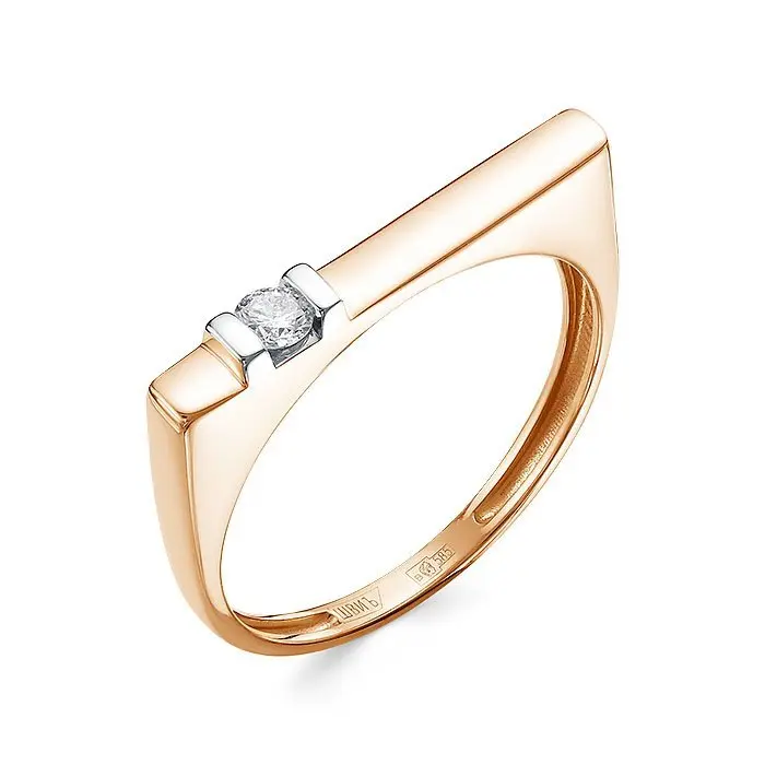 Кольцо декоративное из комбинированного золота