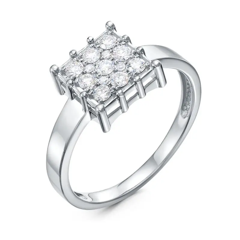 Кольцо декоративное из белого золота