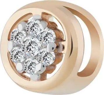 Подвеска бегунок из комбинированного золота