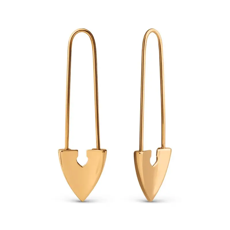 Серьги с английским замком из красного золота