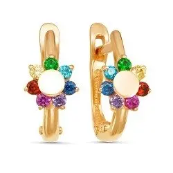 Серьги детские из красного золота