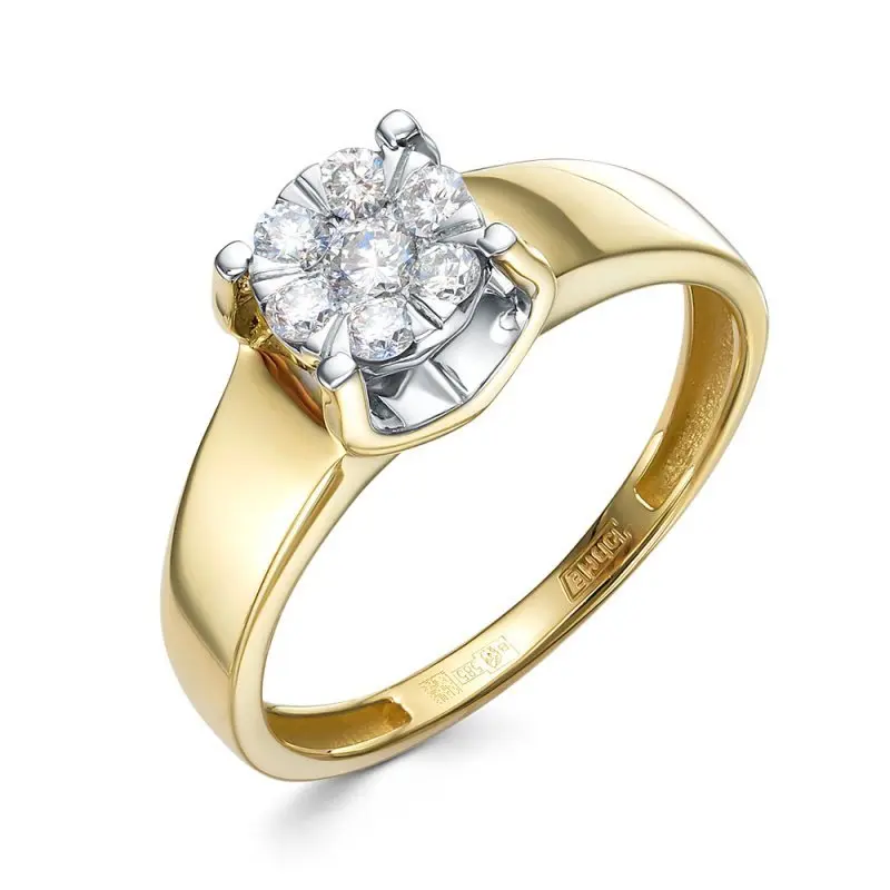 Кольцо декоративное из желтого золота