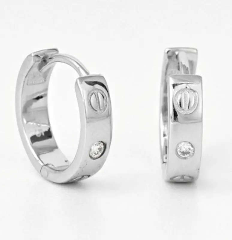 Серьги конго из серебра