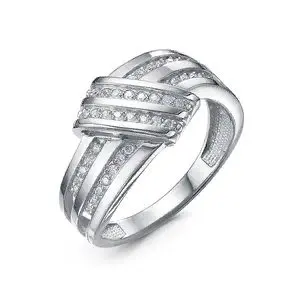 Кольцо декоративное из серебра вид 1