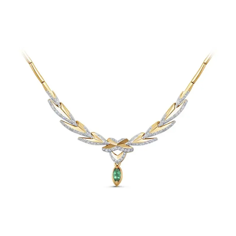 Цепь колье из красного золота