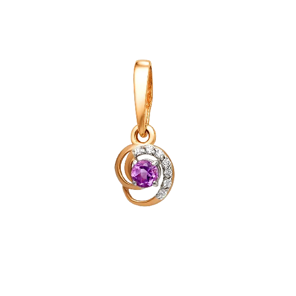 Подвеска декоративная из красного золота