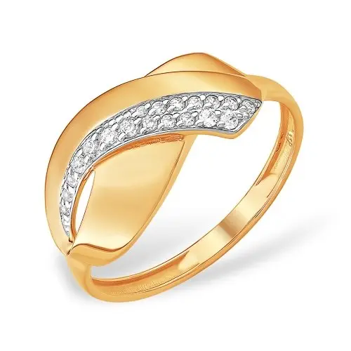 Кольцо декоративное из красного золота