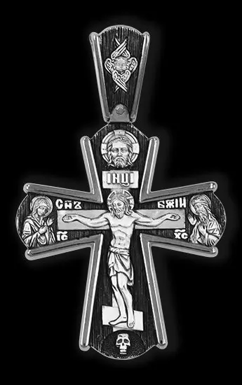 Подвеска крест из серебра