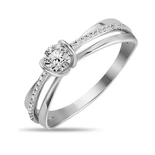 Кольцо декоративное из белого золота