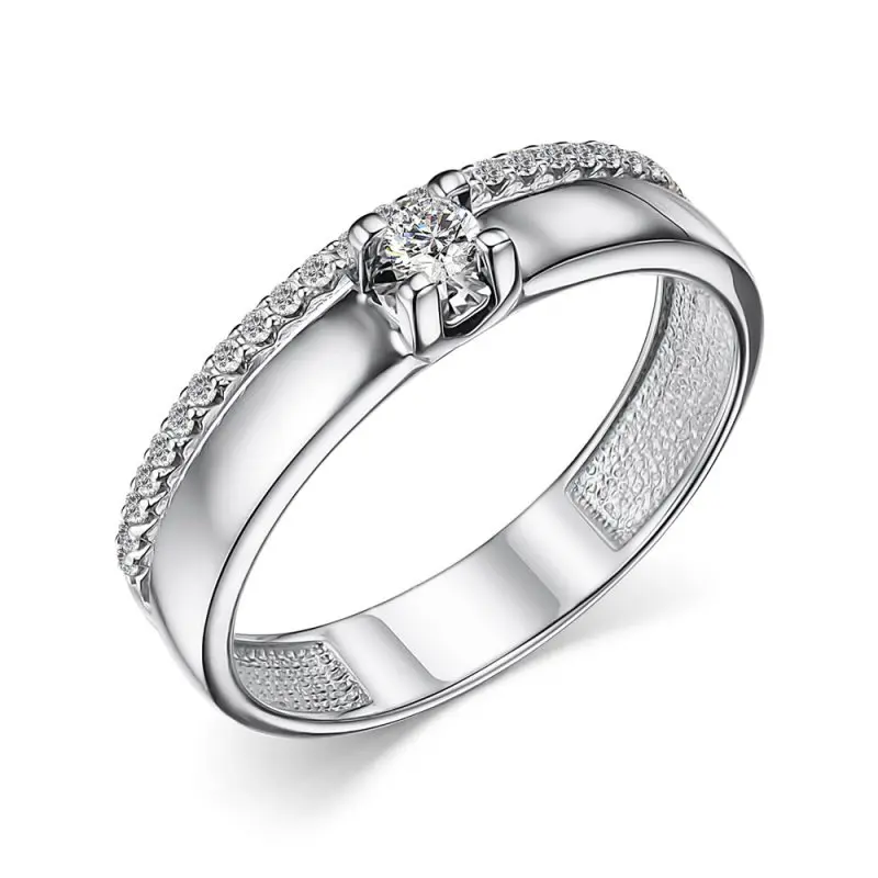 Кольцо декоративное из белого золота