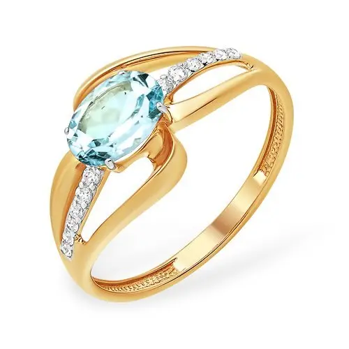 Кольцо декоративное из красного золота вид 1