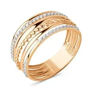 Кольцо декоративное из красного золота