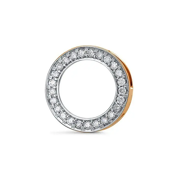 Подвеска бегунок из комбинированного золота