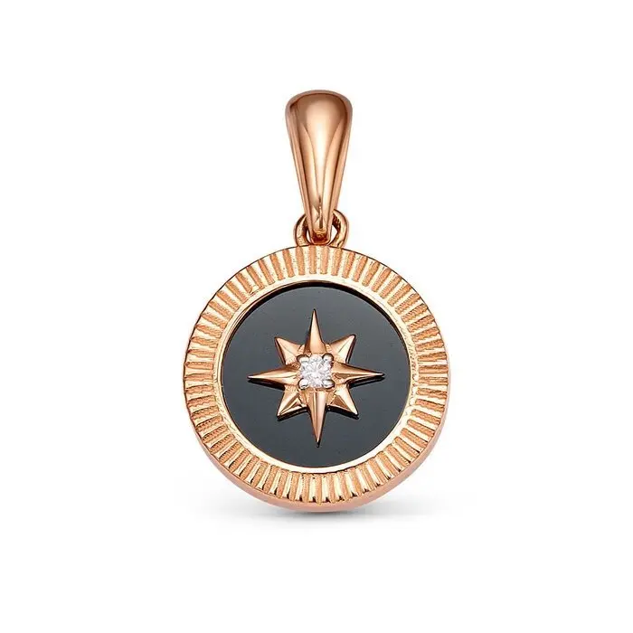 Подвеска декоративная из красного золота