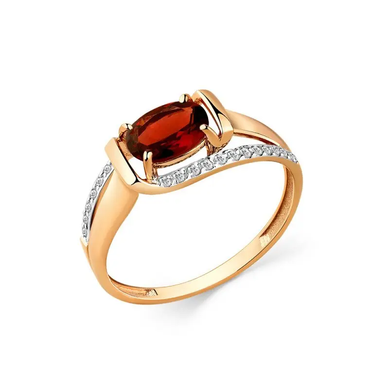 Кольцо декоративное из красного золота