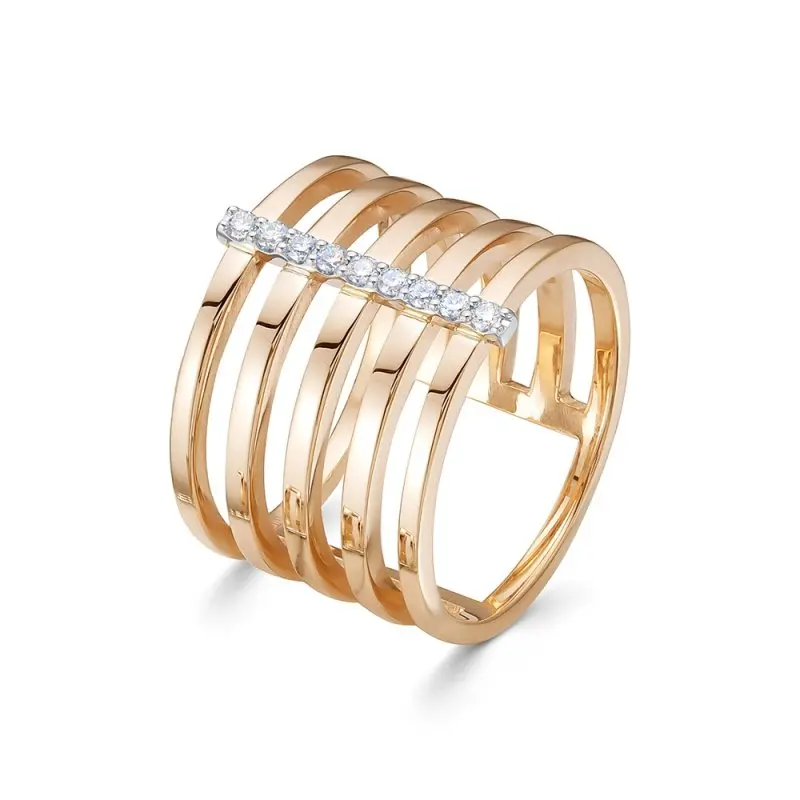 Кольцо декоративное из красного золота