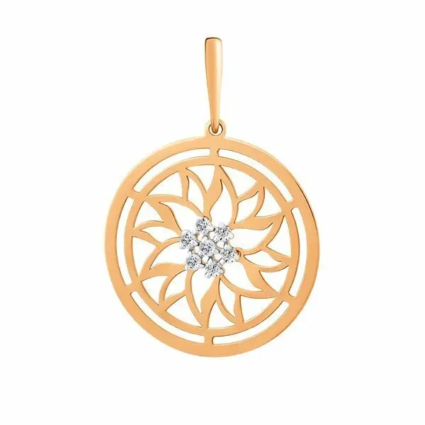 Подвеска декоративная из красного золота