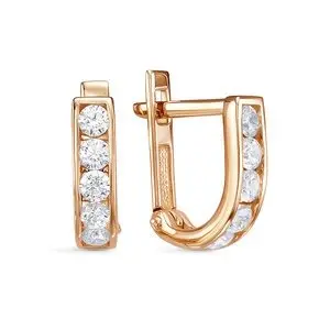 Серьги детские из красного золота