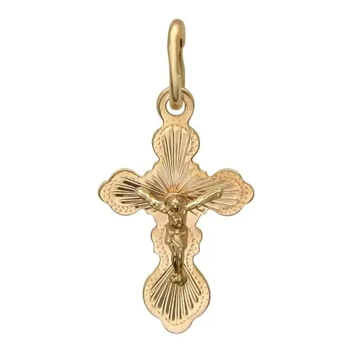 Подвеска крест из красного золота