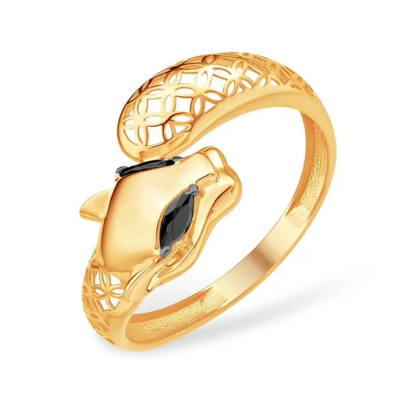 Кольцо декоративное из красного золота