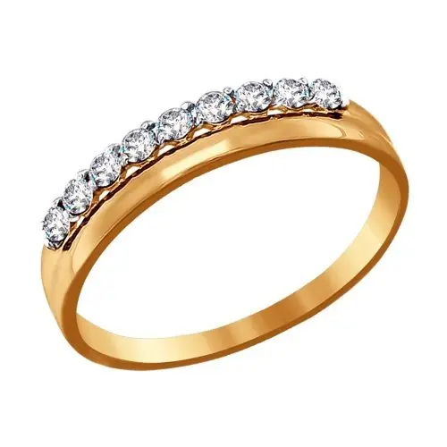 Кольцо декоративное из красного золота