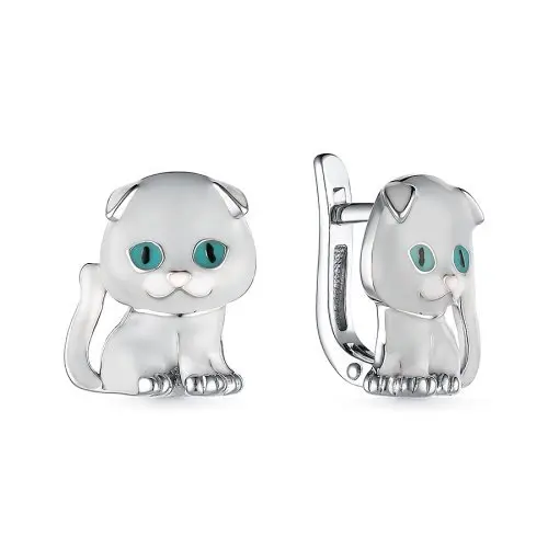 Серьги детские из серебра