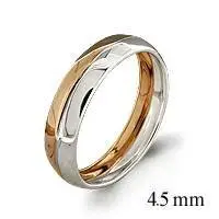 Кольцо обручальное из комбинированного золота