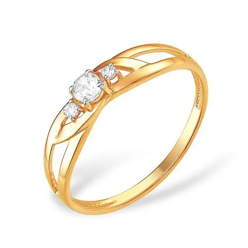 Кольцо декоративное из красного золота