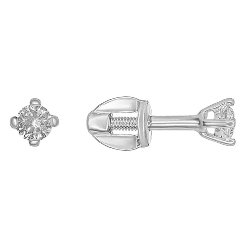 Серьги пуссеты из серебра