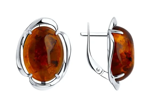 Серьги с английским замком из серебра