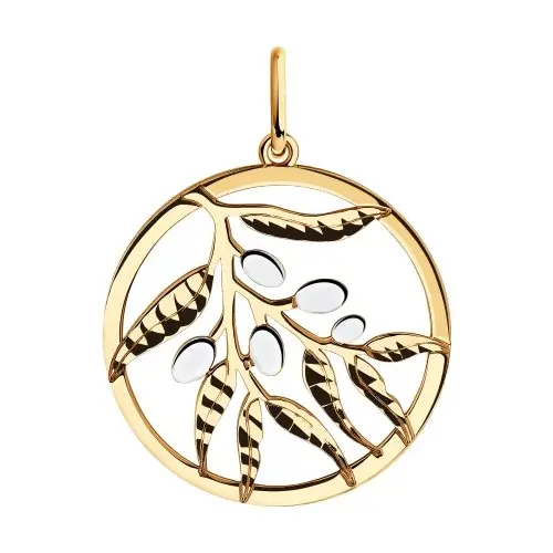 Подвеска декоративная из красного золота