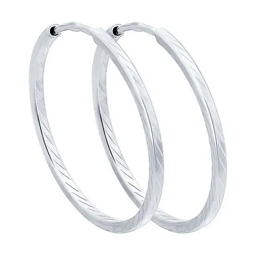 Серьги конго из серебра